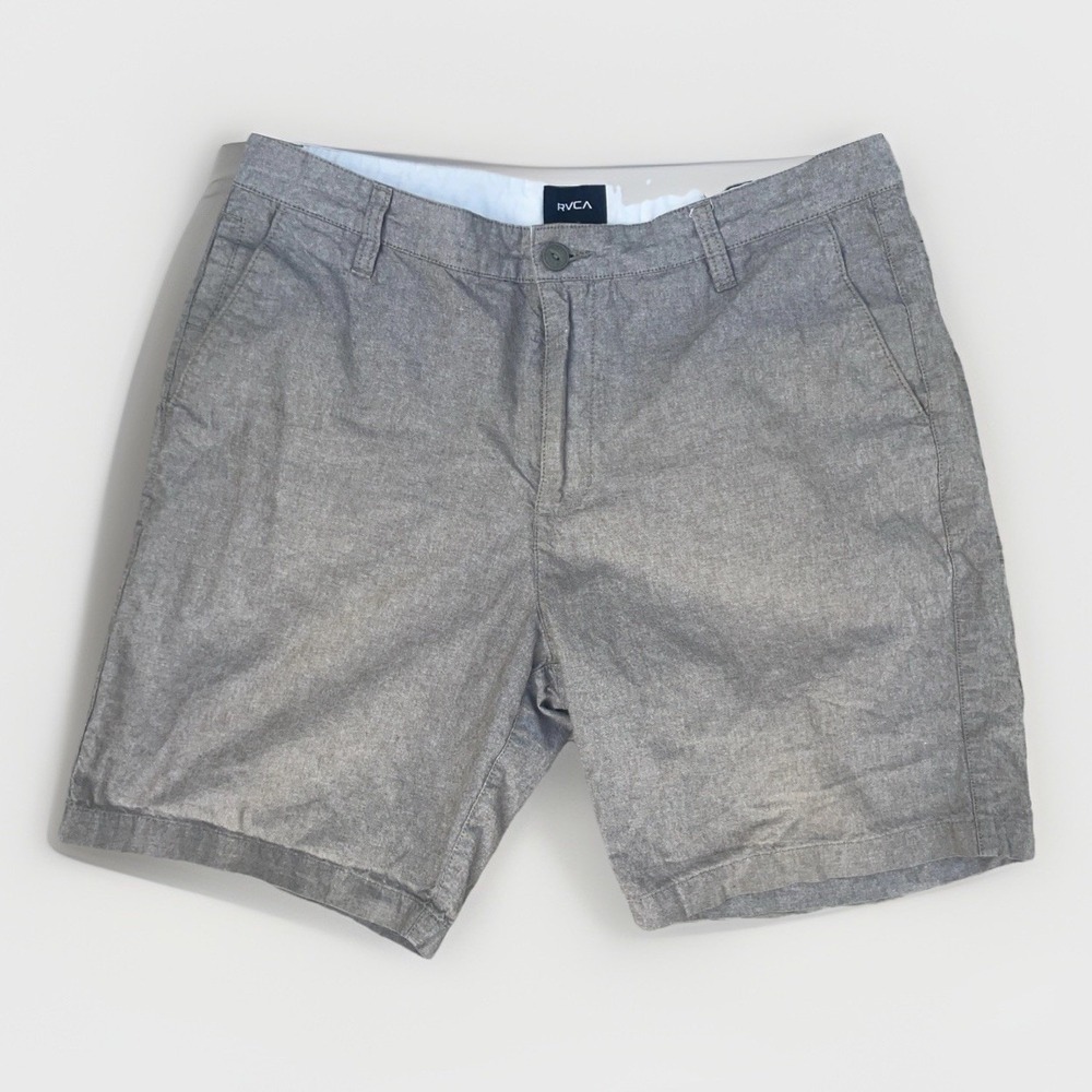 RVCA Americana Classic Chino Shorts Men's Size 34 Fits W34xL10.75 Gray Tan